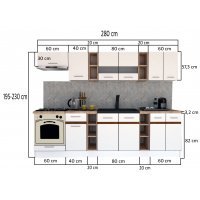 Bucatarie MARINA NEW 280 B Stejar Sonoma